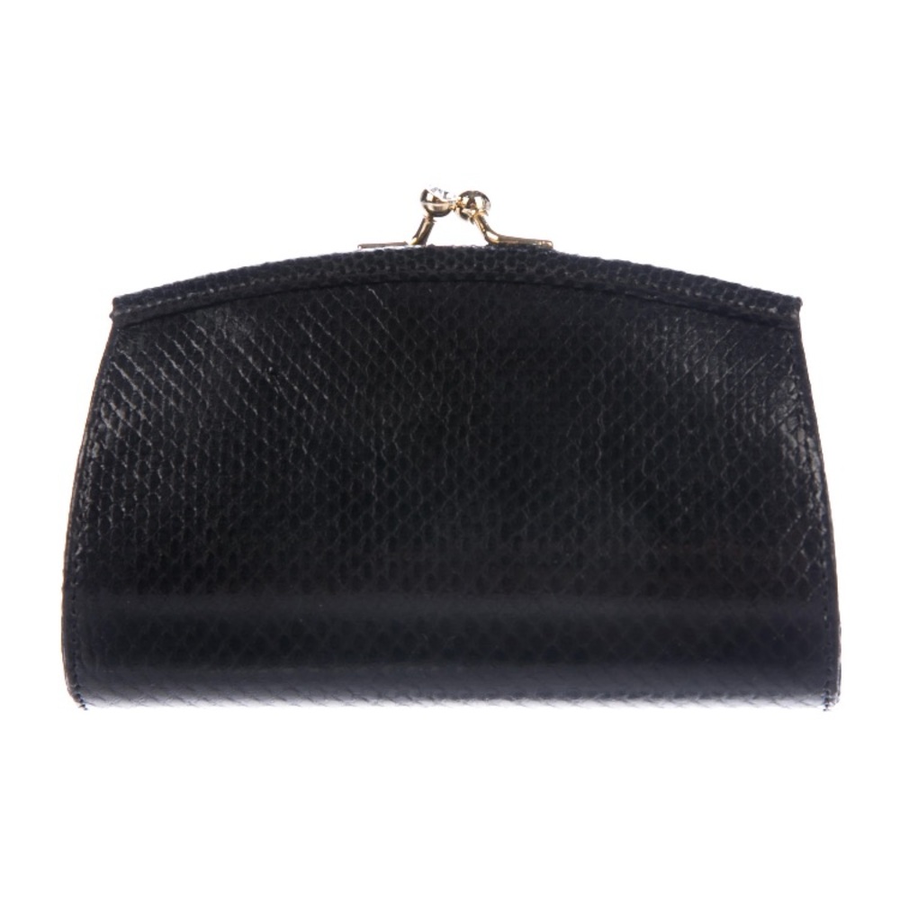 Judith Leiber Black Karung Mini Clutch
